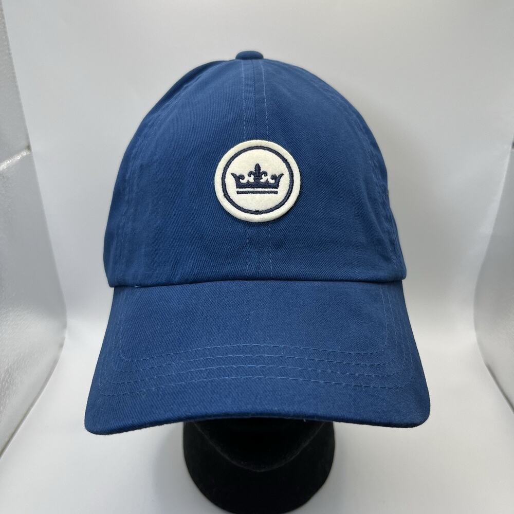 Peter Millar Crown Logo Golf Hat Men's Blue Cotton Strapback One Size EUC